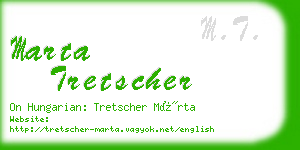 marta tretscher business card